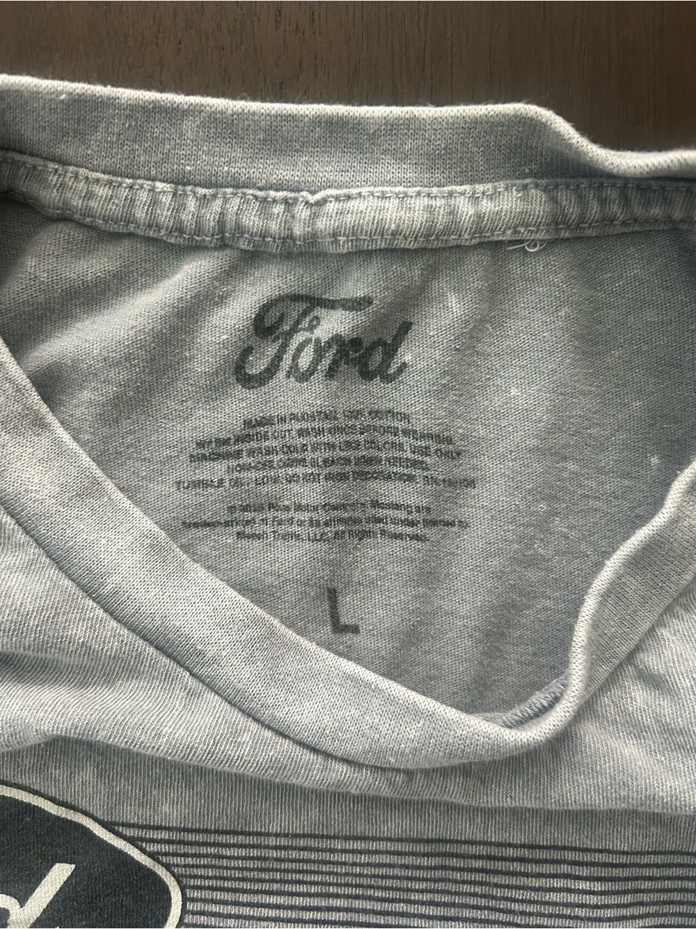 Ford‎ Mustang Mach 1 Racing Tour Graphic Tee Grey Wash Streetwear Mens Size L